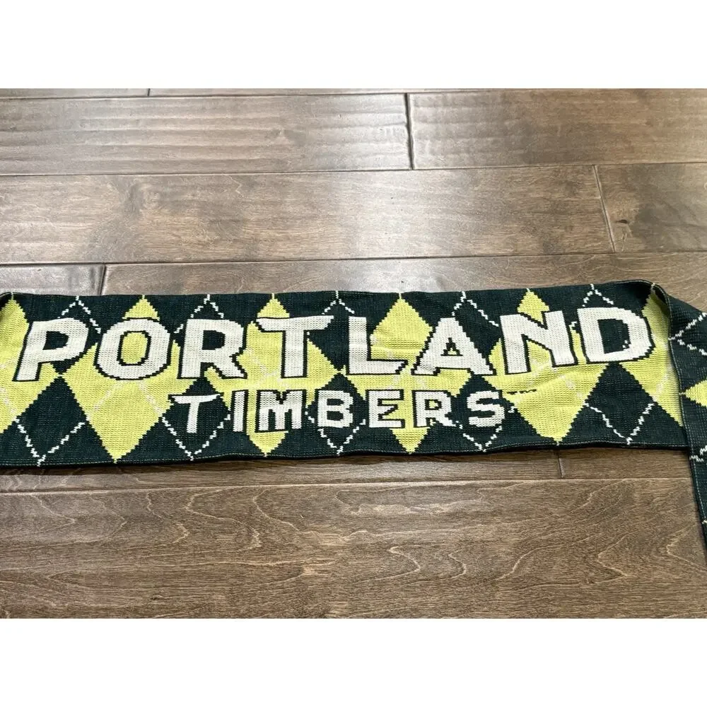 Ruffneck Scarves Unisex Green White MLS Portland Timbers Knit Scarf Size 61x7